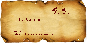 Ilia Verner névjegykártya